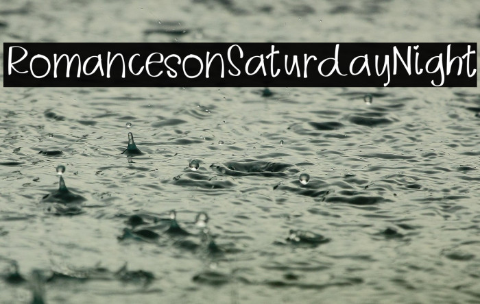 RomancesonSaturdayNight Example 2