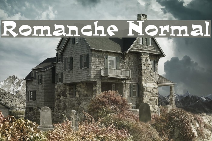 Romanche Normal Font examples