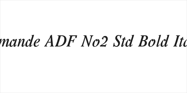Romande ADF No2 Std Bold Italic Logo