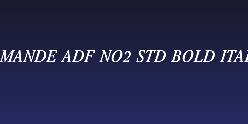 Romande ADF No2 Std Bold Italic Social Header
