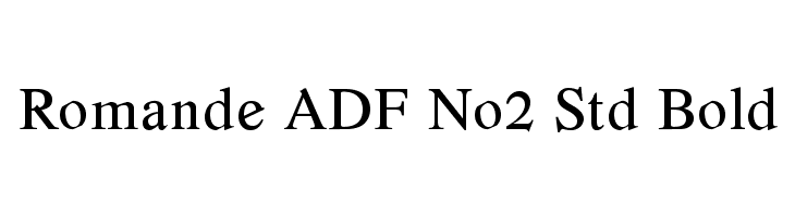 Romande ADF No2 Std Bold Font