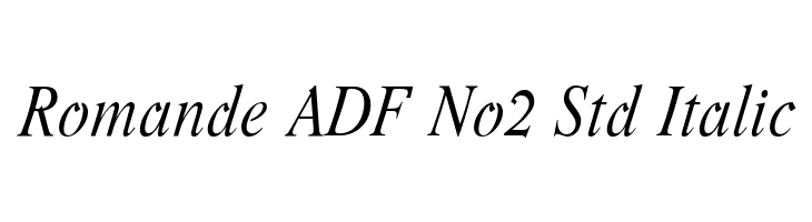 Romande ADF No2 Std Italic Font