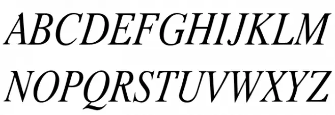Romande ADF No2 Std Italic 字体 大写