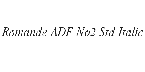 Romande ADF No2 Std Italic Logo