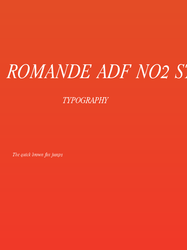 Romande ADF No2 Std Italic Poster