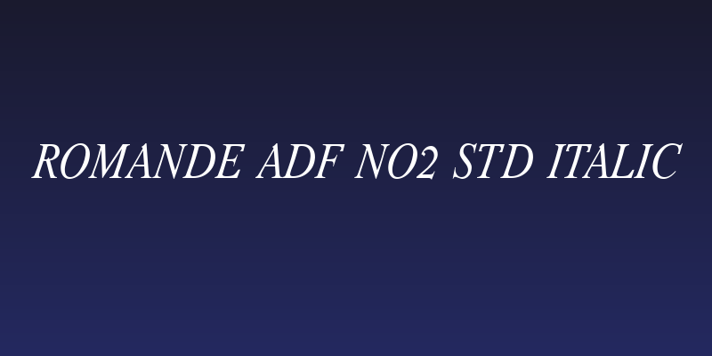 Romande ADF No2 Std Italic Social Header