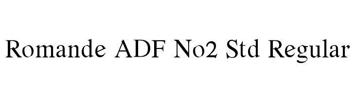Romande ADF No2 Std Regular Font