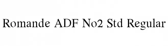 Romande ADF No2 Std Regular  Frei Schriftart Herunterladen