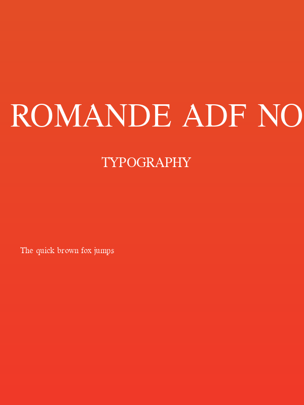 Romande ADF No2 Std Regular Poster