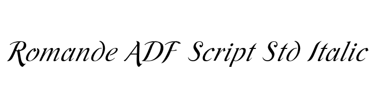 Romande ADF Script Std Italic Font