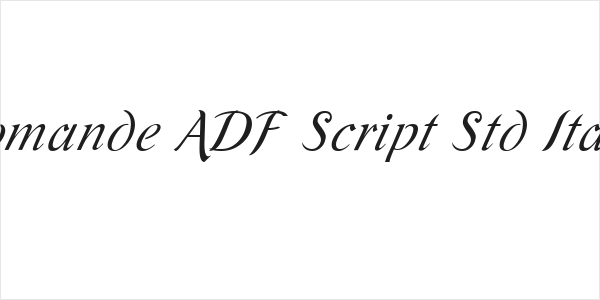 Romande ADF Script Std Italic Logo