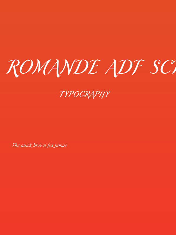 Romande ADF Script Std Italic Poster