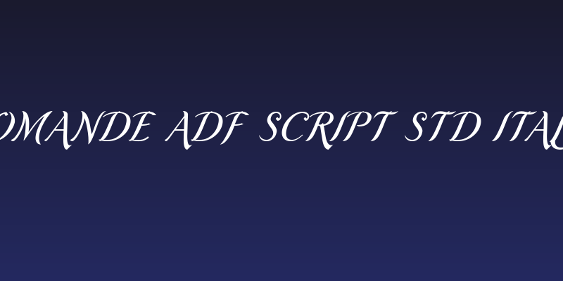 Romande ADF Script Std Italic Social Header