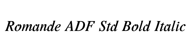 Romande ADF Std Bold Italic Font