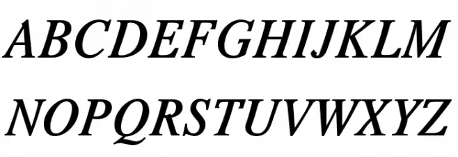 Romande ADF Std Bold Italic Schriftart Groß