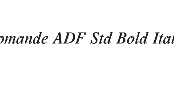 Romande ADF Std Bold Italic Logo