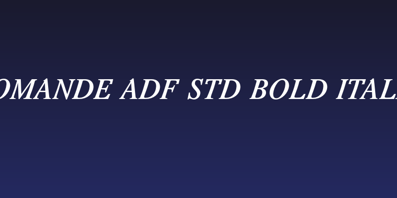 Romande ADF Std Bold Italic Social Header