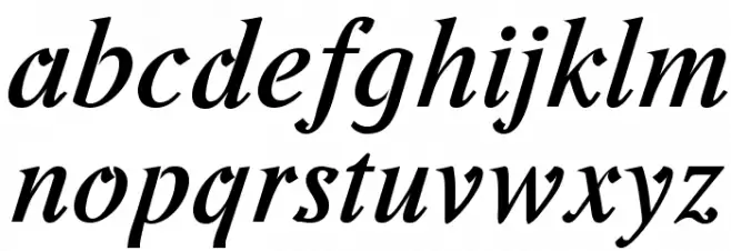 Romande ADF Std Bold Italic Schriftart Kleinbuchstaben
