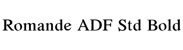 Romande ADF Std Bold Font