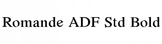 Romande ADF Std Bold  Frei Schriftart Herunterladen