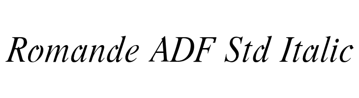 Romande ADF Std Italic Font