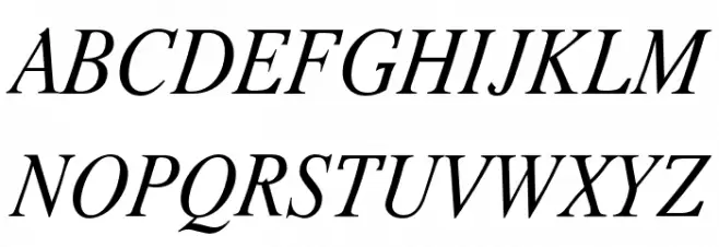 Romande ADF Std Italic 字体 大写
