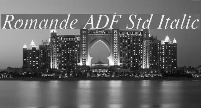 Romande ADF Std Italic Fuentes examples