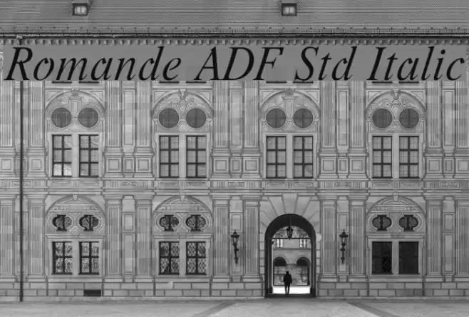 Romande ADF Std Italic Fuentes examples