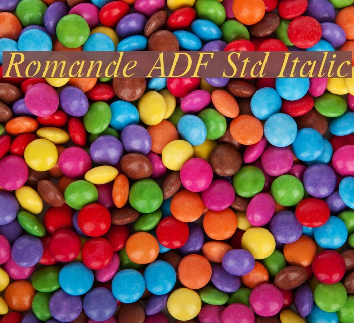 Romande ADF Std Italic Font examples