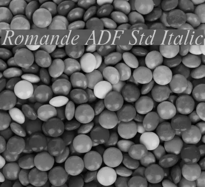 Romande ADF Std Italic Fuentes examples