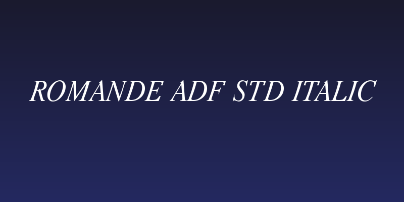 Romande ADF Std Italic Social Header