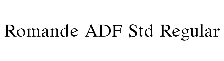 Romande ADF Std Regular Font