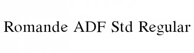 Romande ADF Std Regular  Frei Schriftart Herunterladen