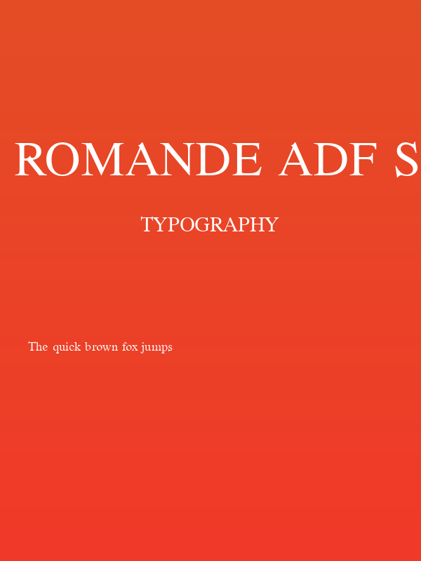 Romande ADF Std Regular Poster
