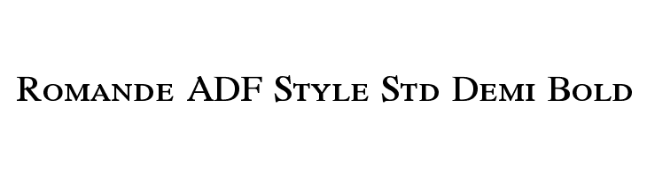 Romande ADF Style Std Demi Bold Font