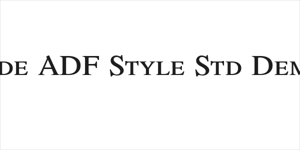 Romande ADF Style Std Demi Bold Logo