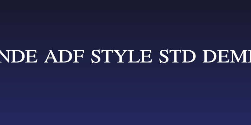 Romande ADF Style Std Demi Bold Social Header