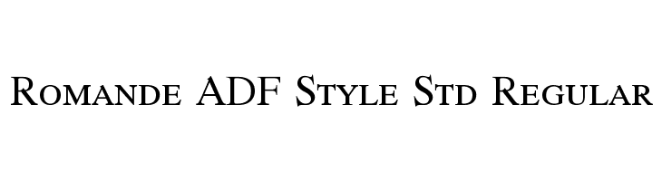 Romande ADF Style Std Regular Font