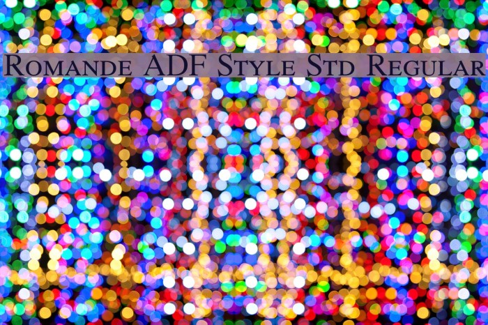 Romande ADF Style Std Regular Font examples