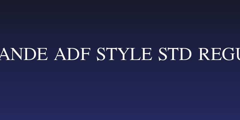 Romande ADF Style Std Regular Social Header