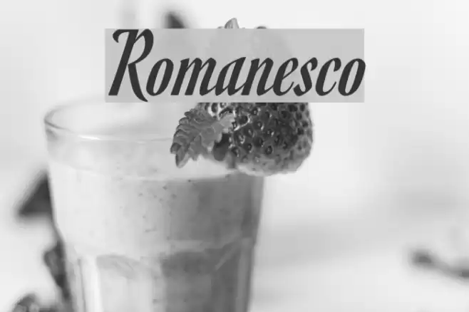 Romanesco Font examples