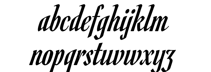Romanesco Font LOWERCASE