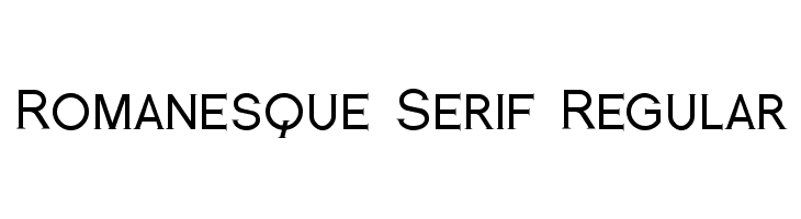 Romanesque Serif Regular  font caratteri gratis