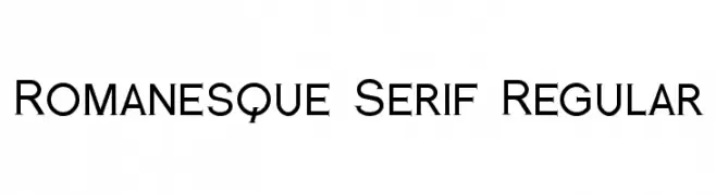 Romanesque Serif Regular  नि: शुल्क फ़ॉन्ट्स डाउनलोड