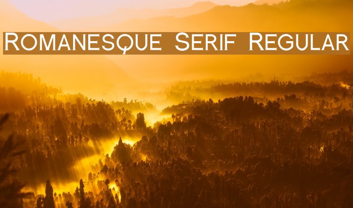 Romanesque Serif Regular Font examples