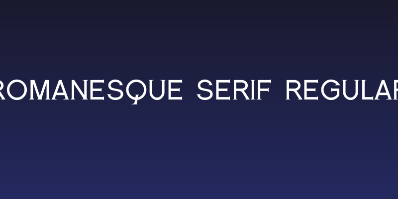 Romanesque Serif Regular Social Header