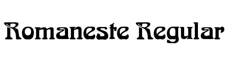 Romaneste Regular  font caratteri gratis