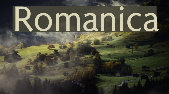 Romanica Font examples