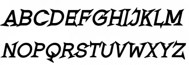 Romanicum-BoldItalic 字体 大写