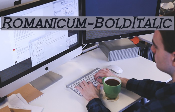 Romanicum-BoldItalic Font examples